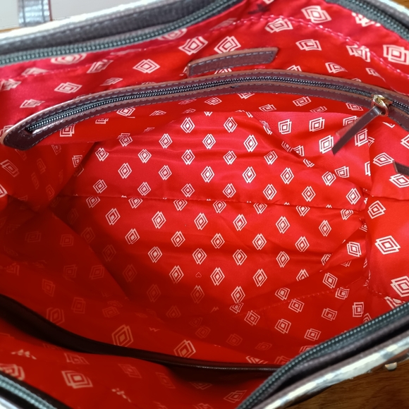 Stella & Dot La Totale Medium Tote Bag Metallic Ikat Print - Picture 9 of 10